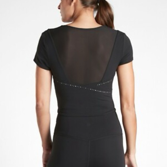 Athleta It’s a wrap tee top Performance Active Workout Yoga Crop XS - Picture 2 of 6